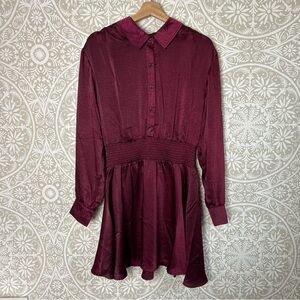 Steve Madden Burgundy‎ Long Sleeve Dress